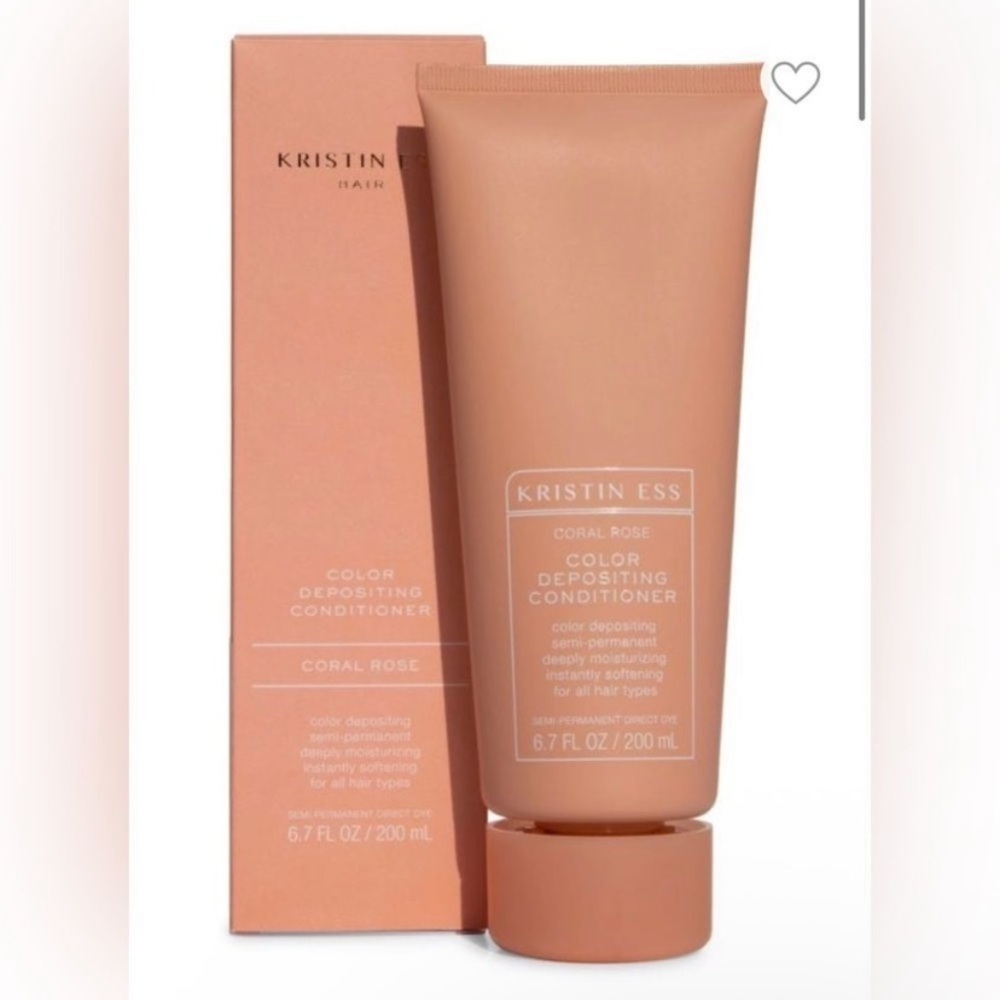 Kristin Ess Hair Color Depositing Conditioner Coral Rose 6.7 fl. oz New in Box